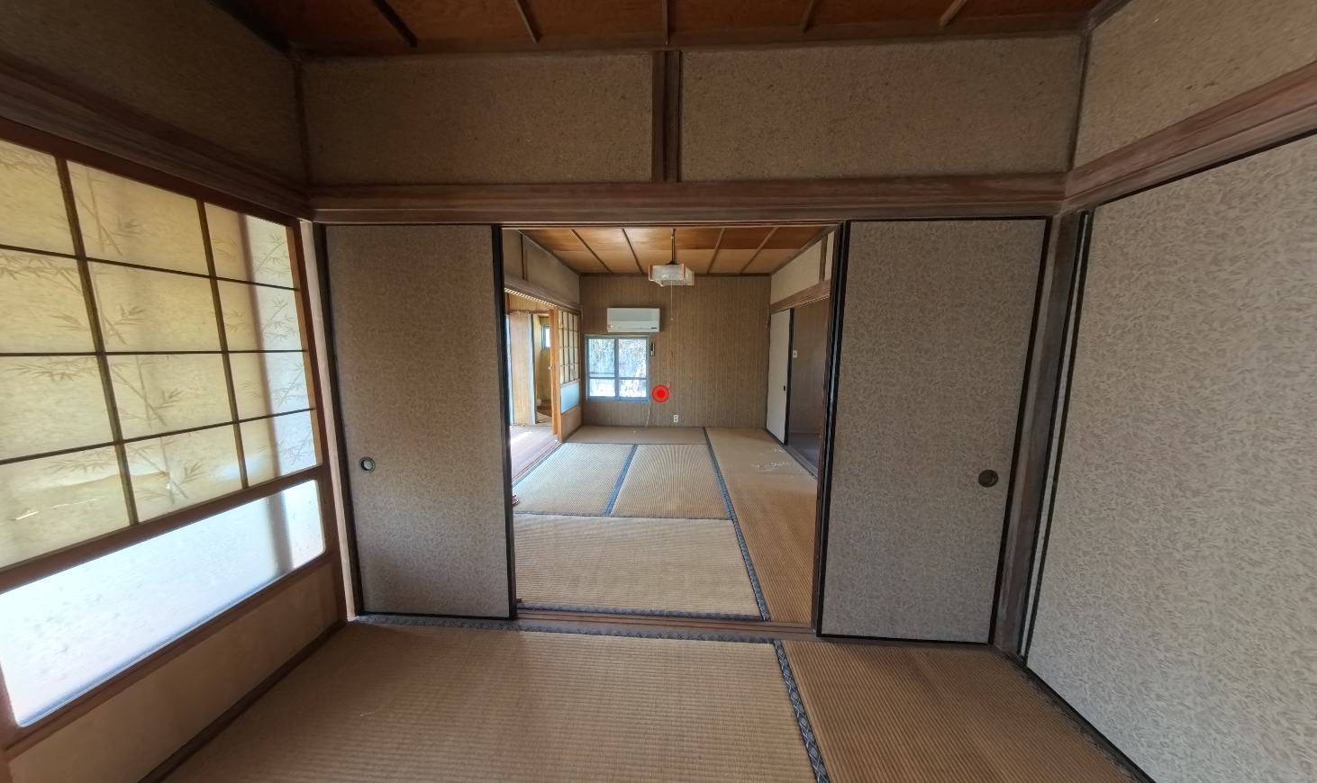 空き家の和室をオンラインで見渡せるVR内覧